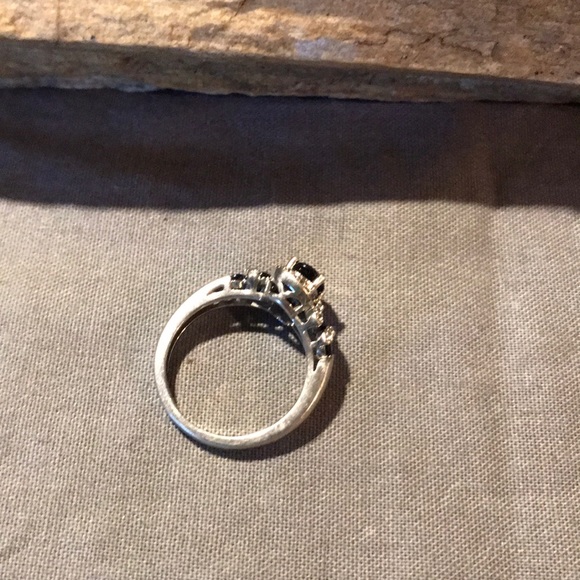 Sapphire And Diamond Ring In Sterling 